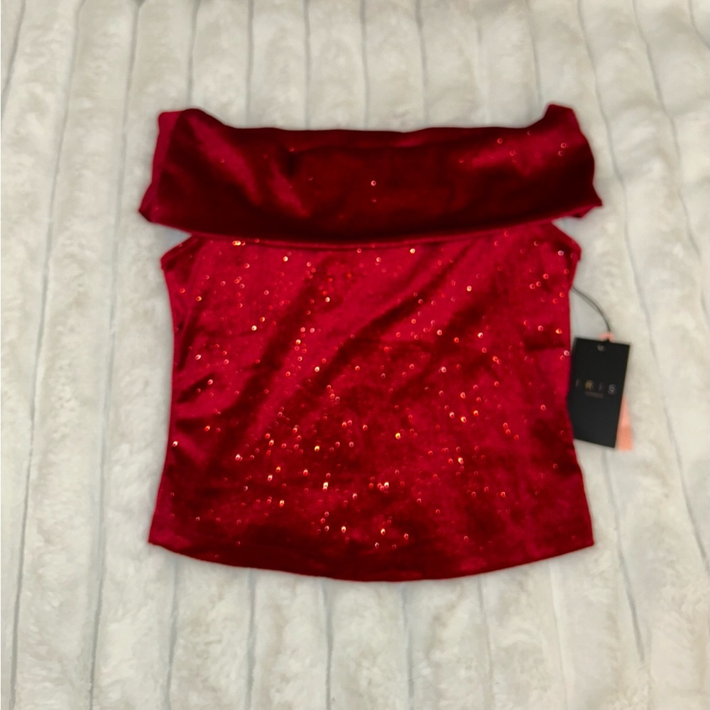 Red Off-Shoulder Top
